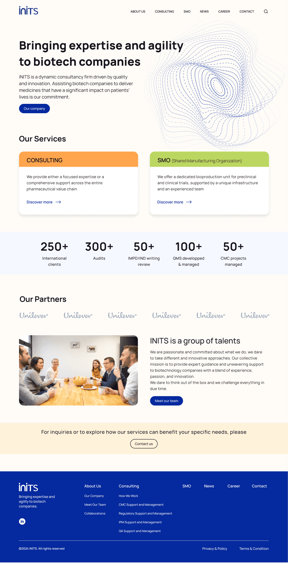 Earlier INITS homepage design